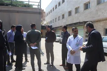 بازدید تیم مدیریتی بیمارستان با هدف تامین محیط ايمن در بيمارستان 