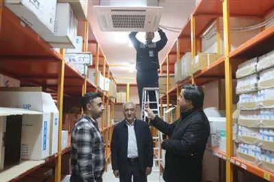 انباردارویی مرکز آموزشی درمانی سینا مراغه به سیستم سرمایش و گرمایشی پیشرفته ( دو عدد فن کوئل کاستی) مجهز شد.